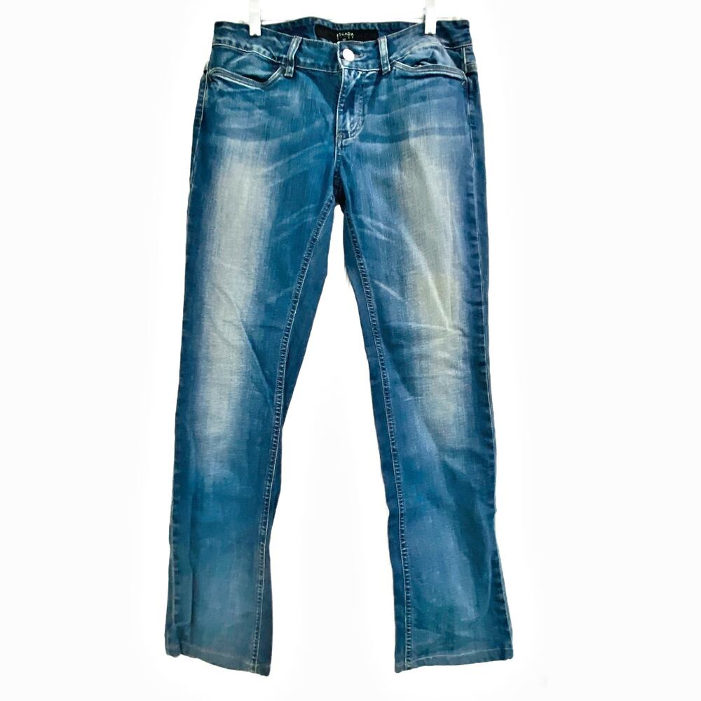 Escada Sport Amy faded blue denim jeans EU size 38 / US 8/10 mid straight leg